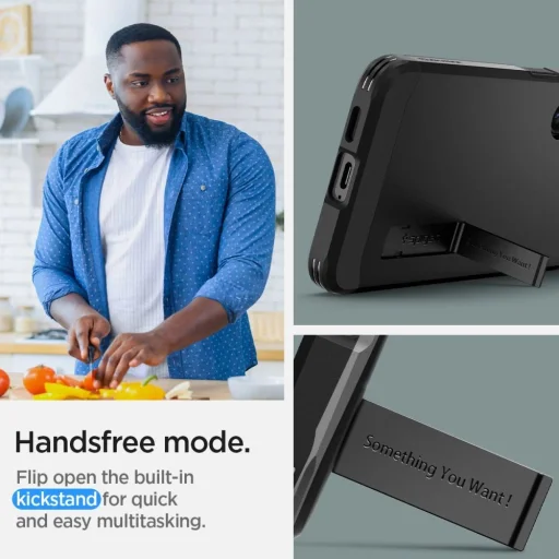  Samsung Galaxy S24+ fekete Spigen Tough Armor tok - 9