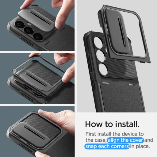  Samsung Galaxy S24 Fekete Spigen Optik Armor tok - 13