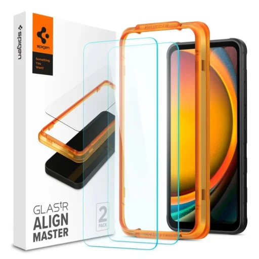 Spigen ALM Glas.tR edzett üveg Samsung Galaxy XCover 7 - 2 db üvegfólia - 1