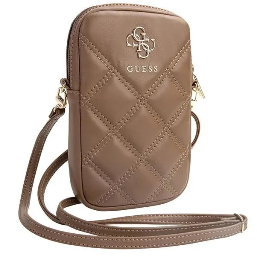 Guess Zip Quilted 4G táska - barna tok - 3