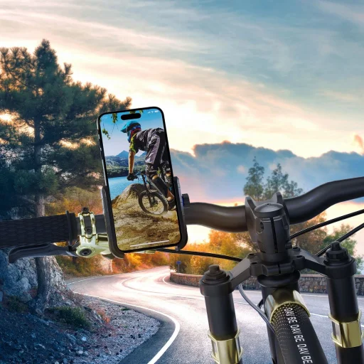 3mk Steel Bike Holder Biciklis Telefon Tartó - Fekete - 5