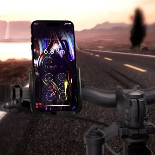 3mk Steel Bike Holder Biciklis Telefon Tartó - Fekete - 9