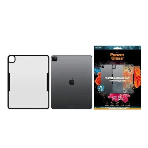PanzerGlass ClearCase antibakteriális tok iPad Pro 12.9" 2018 / 2020 / 2021 - átlátszó és fekete - 1