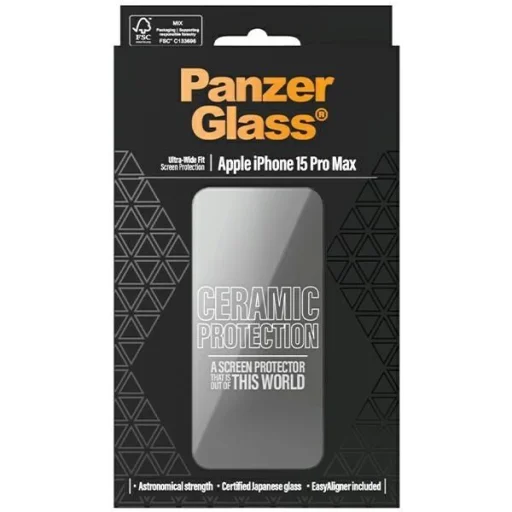 PanzerGlass Ceramic Protection kerámia üvegfólia iPhone 15 Pro Max pozicionálóval - 4