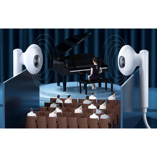 Mcdodo HP-7500 vezetékes fülhallgatók, USB-C (fehér) - 5