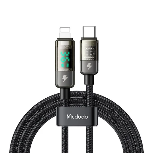 Mcdodo CA-3600 USB-C to Lightning kábel, automatikus kikapcsolás, 36W, 1.2m (fekete) - 1