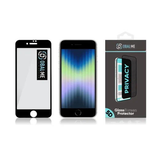 OBAL:ME Privacy 5D üvegfólia Apple iPhone 7/8/SE2020/SE2022 fekete - 4