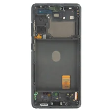 LCD kijelző + érintőegység + előlapi fedél Samsung G781 5G Galaxy S20 FE Sötétkék (Szervízcsomag)