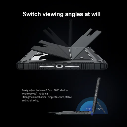 Nillkin Bumper Combo billentyűzetes tok iPad 10.2 2019/2020/2021 Fekete - 9