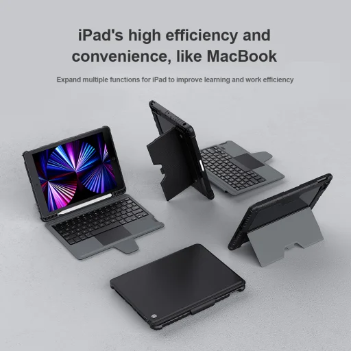 Nillkin Bumper Combo billentyűzetes tok iPad 10.2 2019/2020/2021 Fekete - 10