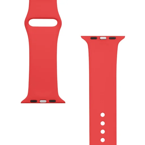 Tactical 498 Silikónový remienok pre Apple Watch 1/2/3/4/5/6/7/8/9/SE 42/44/45mm červený - 3