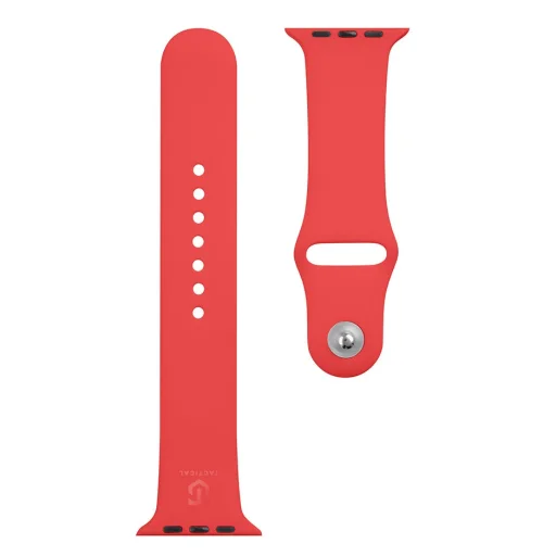 Tactical 498 Silikónový remienok pre Apple Watch 1/2/3/4/5/6/7/8/9/SE 42/44/45mm červený - 4
