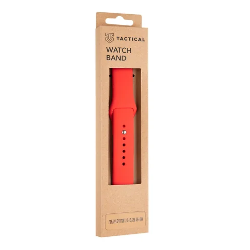 Tactical 498 Silikónový remienok pre Apple Watch 1/2/3/4/5/6/7/8/9/SE 42/44/45mm červený - 7