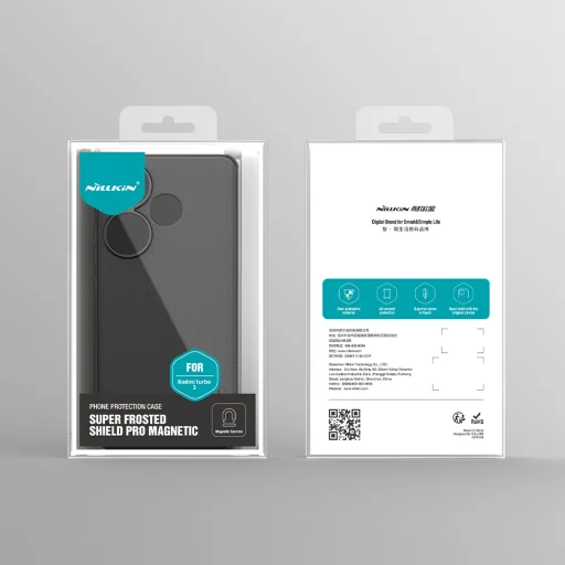 Nillkin Super Frosted PRO Mágneses Hátlap Tok Poco F6 Fekete - 10