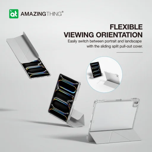 Amazing Thing Minimal Tok 4FT IPADAIR12.9MINBK for Ipad Air 13 M2 2024 fekete - 2