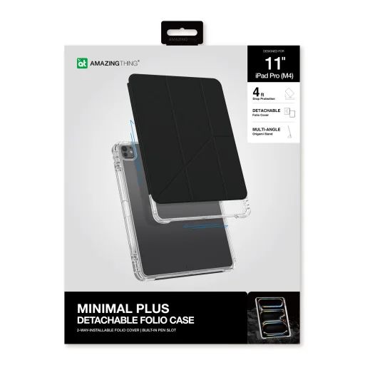 Amazing Thing Minimal fliptok 4FT IPAD11MINBK for Ipad Pro 11 M4 2024 fekete - 10