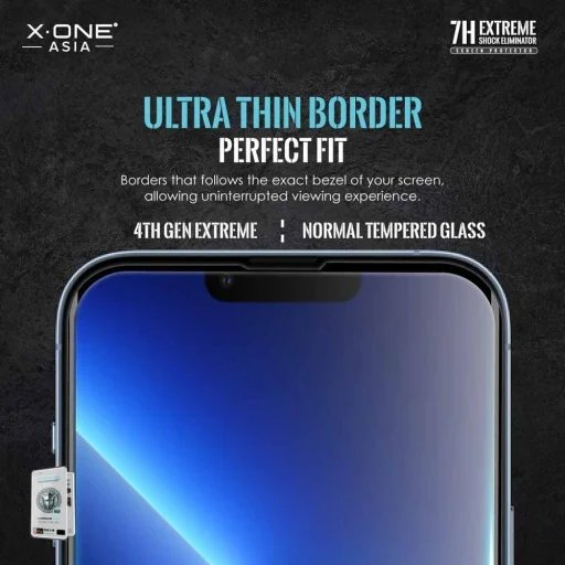 X-ONE Extreme Shock Eliminator 4th gen. üvegfólia - iPhone 13 Pro Max/14 Plus - 9