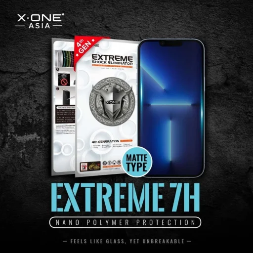 X-ONE Extreme Shock Eliminator 4. generáció (Matt Sorozat) - iPhone 13 Pro Max/14 Plus üvegfólia - 2