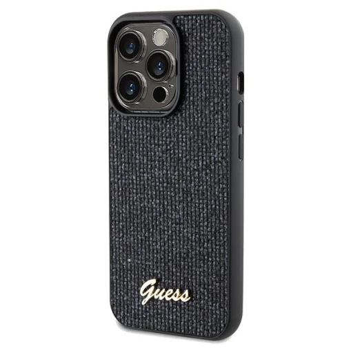 GUESS tok IPHONE 14 Pro GUHCP14LPMSDGSK (Disco Metal Script) fekete - 2