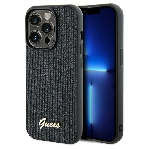 GUESS tok IPHONE 14 Pro GUHCP14LPMSDGSK (Disco Metal Script) fekete - 1