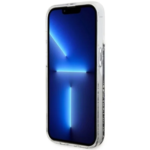 GUESS tok iPhone 14 Pro GUHCP14LLCSGSGK (Liquid Glitter Marble) fekete - 5
