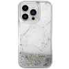 GUESS tok IPHONE 14 Pro GUHCP14LLCSGSGH (Liquid Glitter Marble) fehér thumbnail