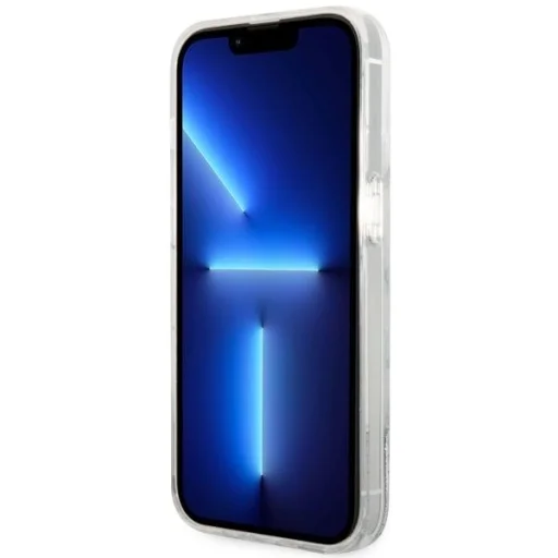 GUESS tok IPHONE 14 Pro GUHCP14LLCSGSGH (Liquid Glitter Marble) fehér - 4
