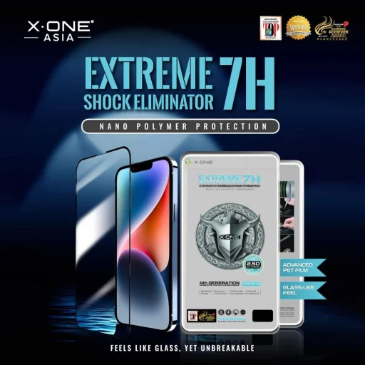 X-ONE Extreme Shock Eliminator 4. generációs - iPhone 14 Pro/15 üvegfólia - 2