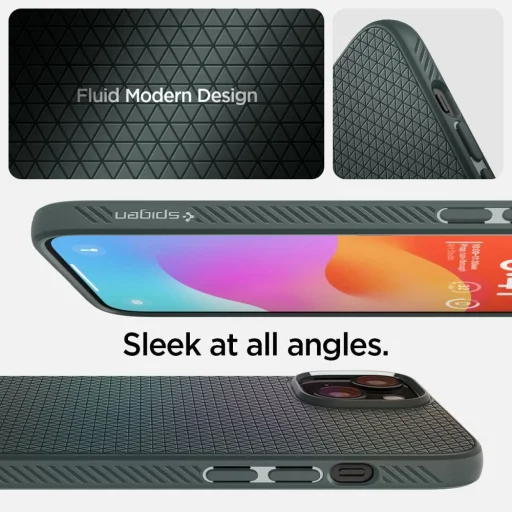  iPhone 15 abyss zöld SPIGEN Liquid Air tok - 11