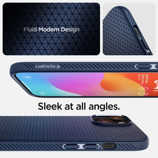  iPhone 15 Navy Blue SPIGEN Liquid Air tok - 11