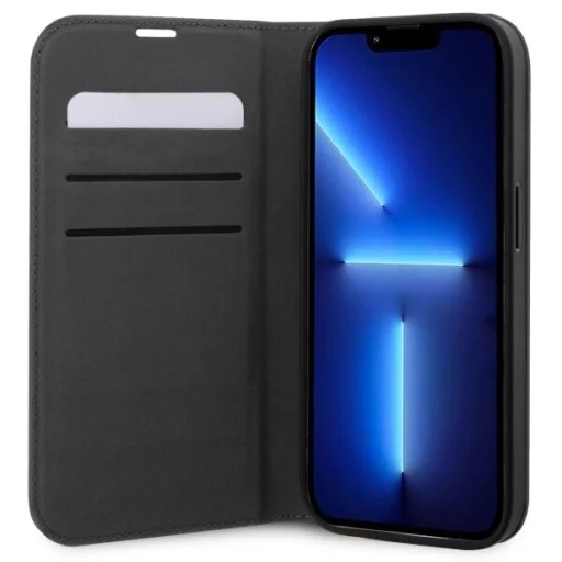 Karl Lagerfeld KLBKP14LSANKCPG iPhone 14 Pro 6.1" fliptok ezüst/ezüst Saffiano Karl & Choupette tok - 4