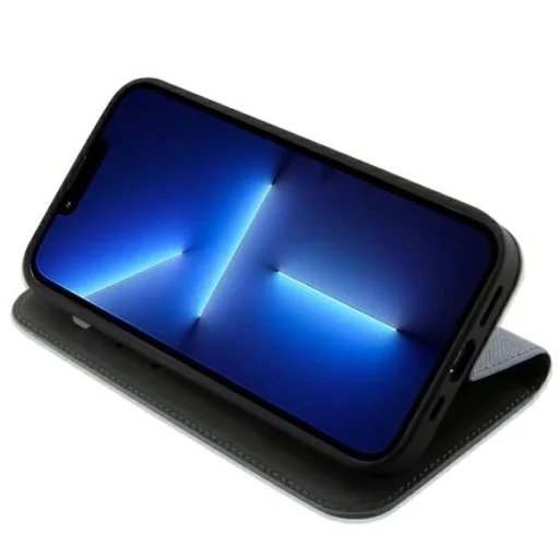 Karl Lagerfeld KLBKP14LSANKCPG iPhone 14 Pro 6.1" fliptok ezüst/ezüst Saffiano Karl & Choupette tok - 6