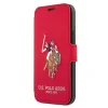 US Polo USFLBKP12MPUGFLRE iPhone 12/12 Pro 6,1" piros fliptok Polo Embroidery Collection