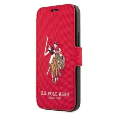 US Polo USFLBKP12MPUGFLRE iPhone 12/12 Pro 6,1" piros fliptok Polo Embroidery Collection