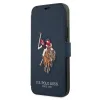 US Polo USFLBKP12LPUGFLNV iPhone 12 Pro Max 6,7" sötétkék fliptok Polo Embroidery Collection