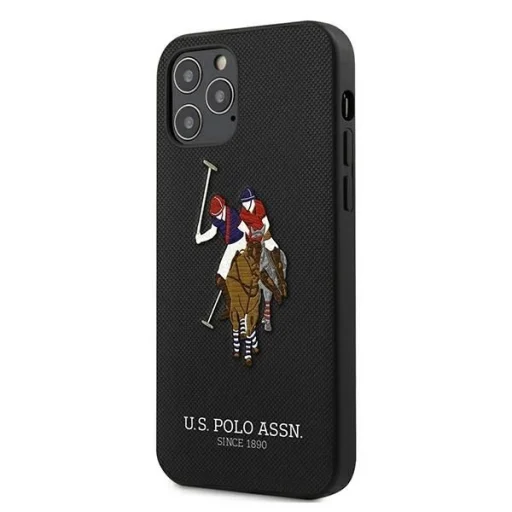 US Polo USHCP12MPUGFLBK iPhone 12/12 Pro 6.1" fekete/fekete Polo Embroidery Kollekció tok - 2