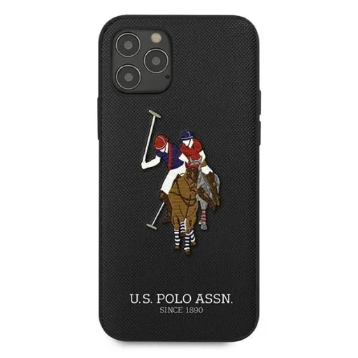 US Polo USHCP12MPUGFLBK iPhone 12/12 Pro 6.1" fekete/fekete Polo Embroidery Kollekció tok - 3