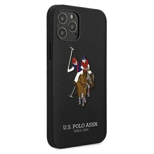 US Polo USHCP12MPUGFLBK iPhone 12/12 Pro 6.1" fekete/fekete Polo Embroidery Kollekció tok - 4