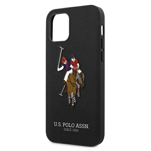 US Polo USHCP12MPUGFLBK iPhone 12/12 Pro 6.1" fekete/fekete Polo Embroidery Kollekció tok - 6