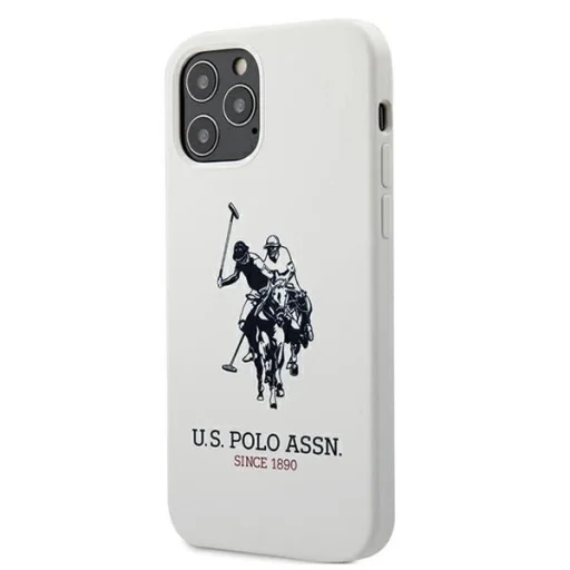US Polo USHCP12LSLHRWH iPhone 12 Pro Max 6.7" fehér/fehér Silicone Collection tok - 2