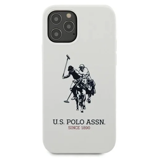 US Polo USHCP12LSLHRWH iPhone 12 Pro Max 6.7" fehér/fehér Silicone Collection tok - 3
