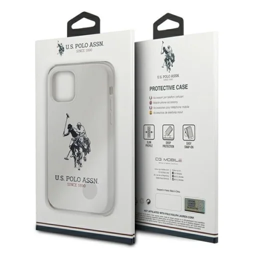 US Polo USHCP12LSLHRWH iPhone 12 Pro Max 6.7" fehér/fehér Silicone Collection tok - 8