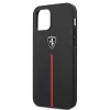 Ferrari FEOMSHCP12LBK iPhone 12 Pro Max fekete/fekete kemény tok Off Track Bőr Nylon Csíkos tok thumbnail