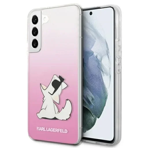 Karl Lagerfeld KLHCS22MCFNRCPI Galaxy S22+ tok rózsaszín Choupette Eat - 1
