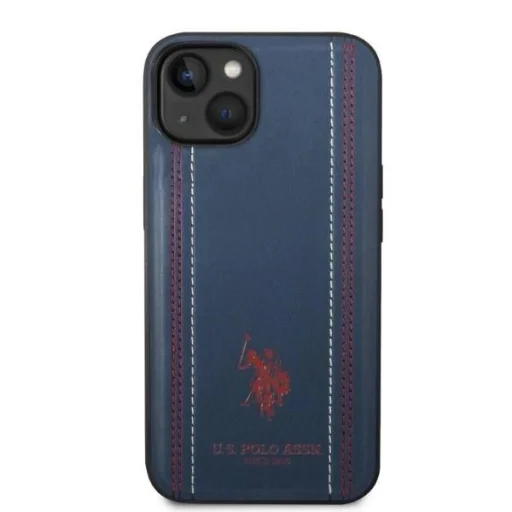 US Polo USHCP14SPFAV iPhone 14 6.1" sötétkék/sötétkék bőrszövésű tok - 3