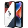US Polo USHCP14SPSO3 iPhone 14 6.1" fehér/fehér Tricolor Dombornyomott tok