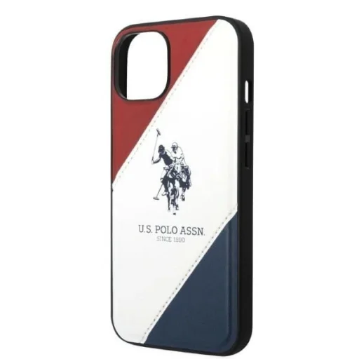 US Polo USHCP14MPSO3 iPhone 14 Plus 6.7" fehér/fehér Tricolor Dombornyomott tok - 5