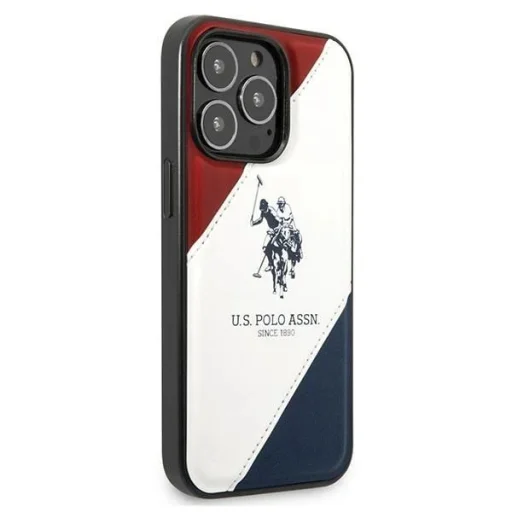 US Polo USHCP14XPSO3 iPhone 14 Pro Max 6.7" fehér/fehér Tricolor Dombornyomott tok - 4