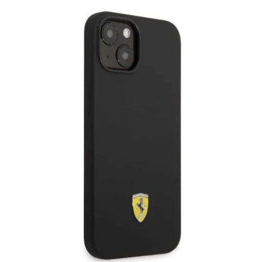 Ferrari FEHMSIP14SBK iPhone 14 6.1" fekete/fekete kemény tok szilikon fém logó MagSafe - 4