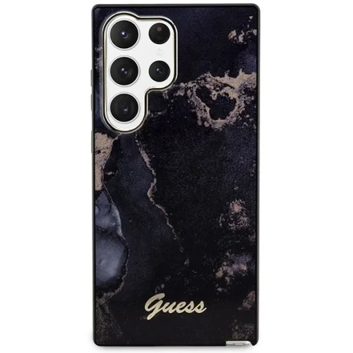 Guess GUHCS23LHTMRSK S23 Ultra S918 čierne/čierne puzdro Golden Marble Collection - 3